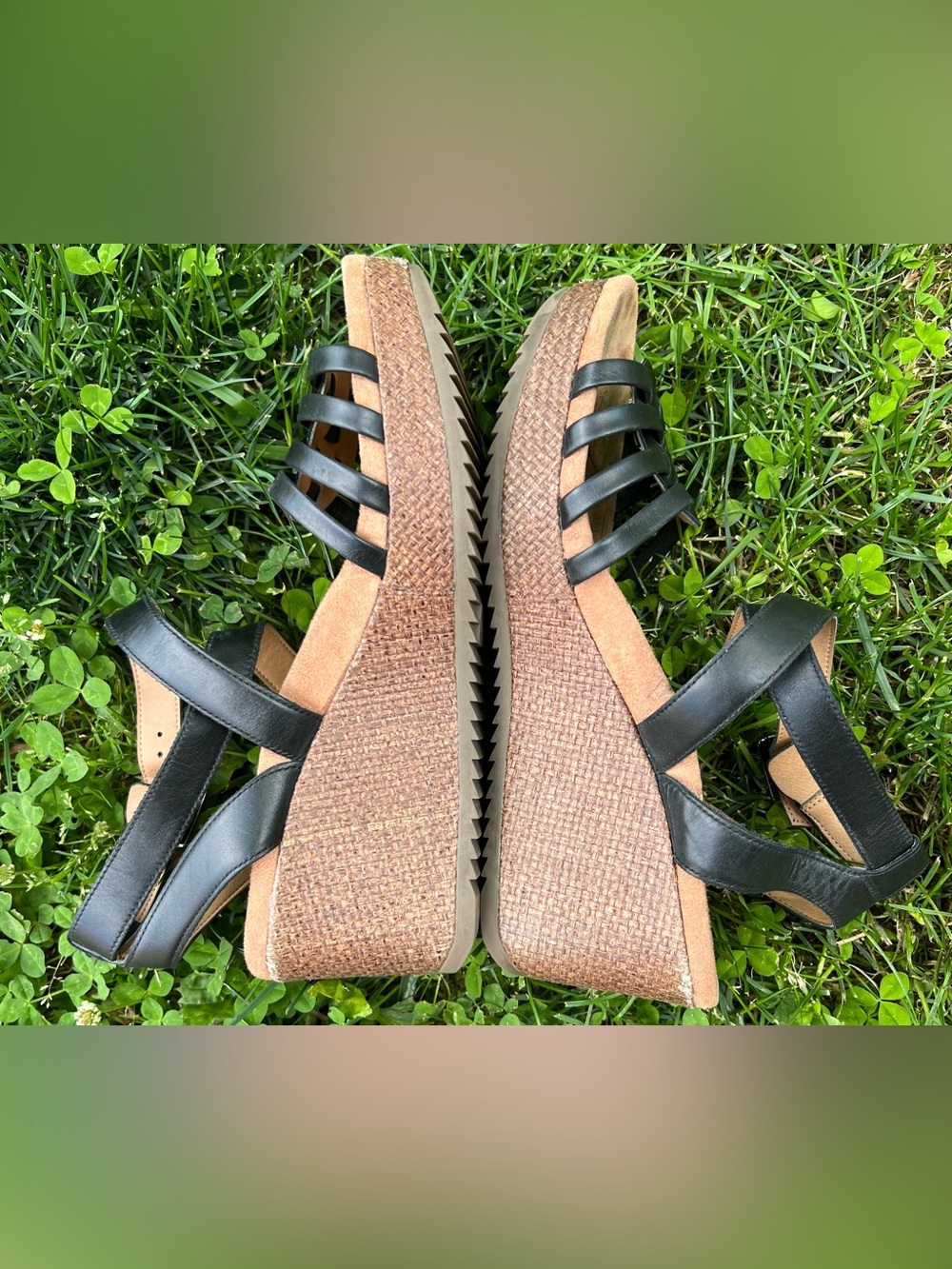 Vionic Clarisa Raffia Black Wedge Sandals Women's Size US 9.5 - Picture 9 of 15